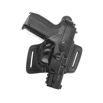 Funda exterior OWB de cuero negro de porte alto