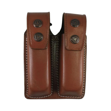 Portacargador doble marrón para 9mm