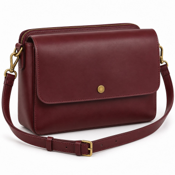 Bolso de piel cruzado para porte oculto - Vista completa del producto