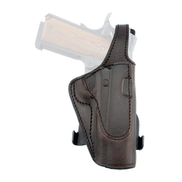 Funda de pala giratoria de cuero con liberación de pulgar