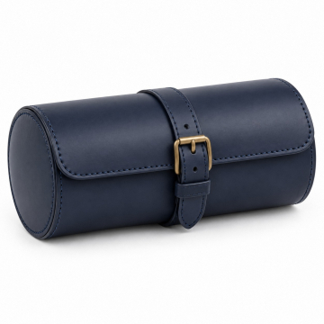Estuche enrollable de piel para relojes de viaje - Vista exterior cerrada