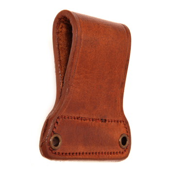 Adaptador de cinturón de cuero marrón para gancho de alambre
