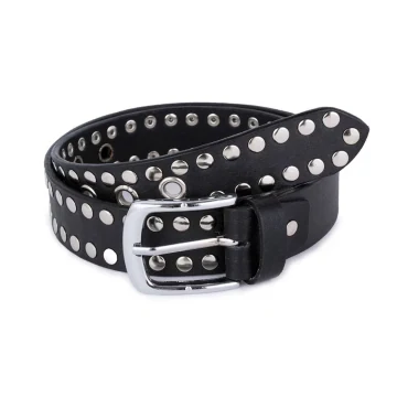 Cinturón de motorista de cuero con tachuelas Leathershire