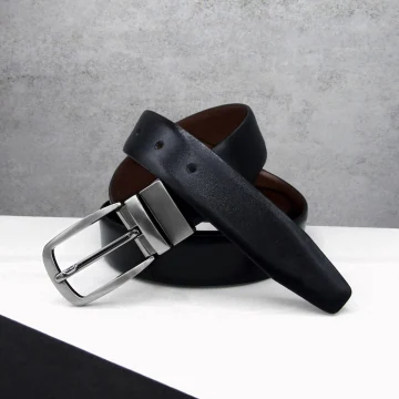 Cinturón reversible de cuero personalizado