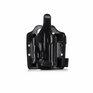Funda de caza de pernera de cuero compatible con linterna