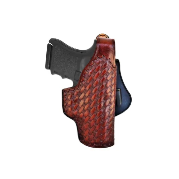 Funda de pala de cuero marrón con cierre de pulgar