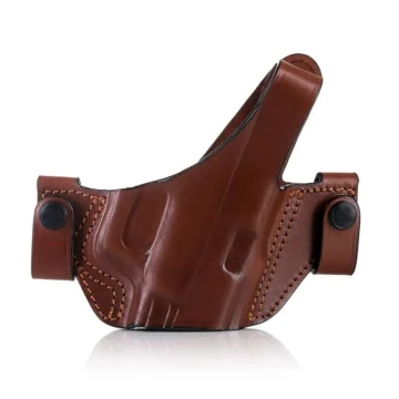 Funda exterior OWB de cuero con sujeción de broche y cierre de pulgar