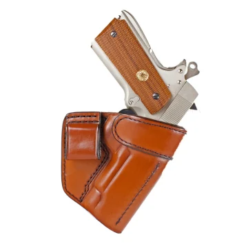 Funda interior IWB de cuero marrón claro con trabilla desplazada