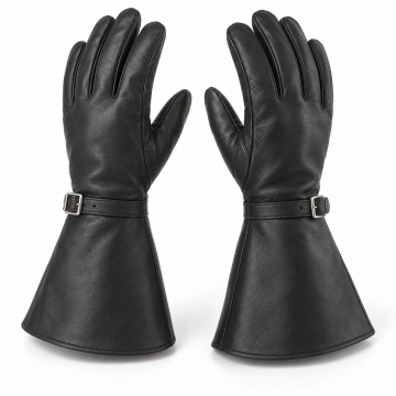 Guantes de piel con manopla larga - Vista completa del producto
