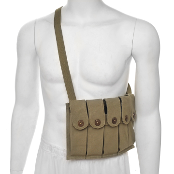 Portacargadores de carabina M1 de estilo Rigger de cinco compartimentos con correa de hombro