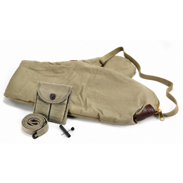 Conjunto de correa, aceitera, bolsillo de culata y funda con forro polar para carabina M1 de color verde oliva claro