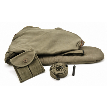 Conjunto de correa, aceitera, bolsillo de culata y funda con forro polar para carabina M1 de color verde oliva