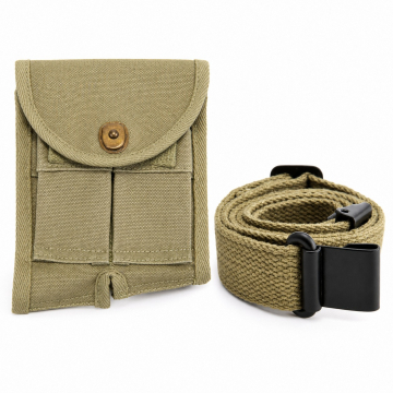 Conjunto de bolsillo de culata y correa de lona para M1 Garand de color verde oliva claro