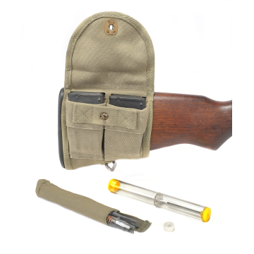 Conjunto de bolsillo de culata y kit de limpieza para M1 Garand de color verde oliva