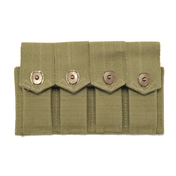 Portacargadores M1911 .45 de estilo Rigger de cuatro compartimentos de color verde oliva oscuro