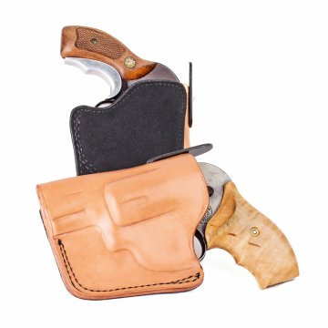 Funda de bolsillo de cuero natural con gancho de ocultación