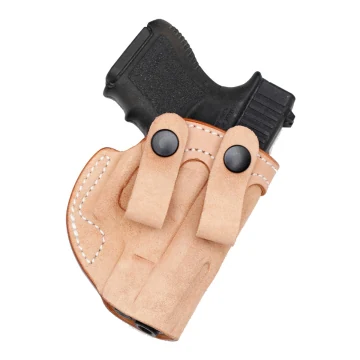 Funda interior IWB de cuero color habana natural con dos correas de cinturón