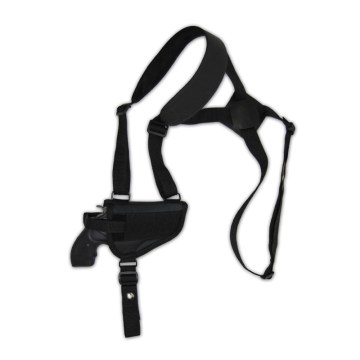Funda de hombro horizontal de nailon negro para una pistola