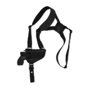 Funda de hombro horizontal de nailon negro para una pistola