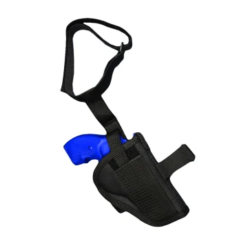 Funda de tobillo de nailon negro para revólver de cañón corto