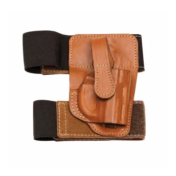Funda de tobillo de cuero marrón