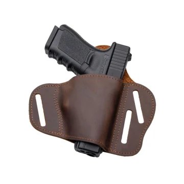 Funda de cinturón de cuero tipo pancake