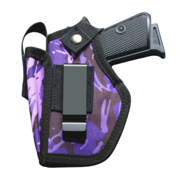 Funda de nailon de camuflaje morado IWB y OWB con portacargador