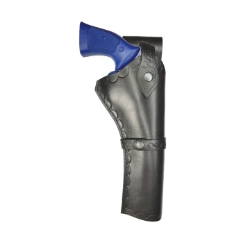 Funda exterior OWB de cinturón de cuero negro para revólver