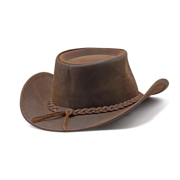 Sombrero de vaquero resistente de cuero de plena flor