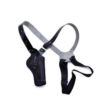 Funda de hombro vertical de cuero negro para la serie S&W 686