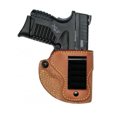Funda interior IWB de cuero color habana con clip de acero