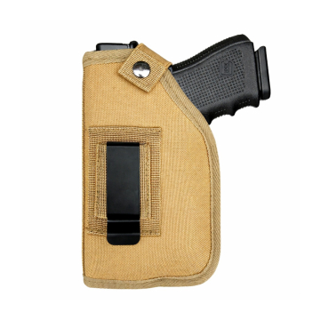 Funda de caza de nailon color habana compatible con láser