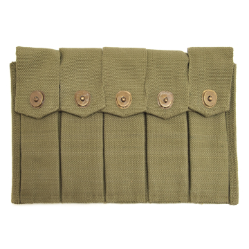 Portacargadores Thompson de cinco compartimentos para cargadores de 20 cartuchos de color verde oliva oscuro