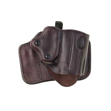 Funda Trailguard con boca del cañón abierta, dos clips y liberación con el pulgar