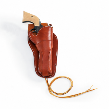Funda Western de cuero con soporte inferior mediante correa en T