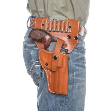 Funda western de cuero para revólver