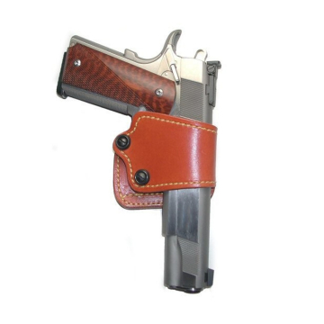 Funda exterior OWB de cinturón de cuero marrón Yaqui Slide