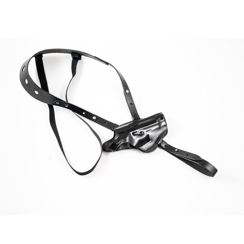 Funda de hombro horizontal de cuero negro - Vista 18