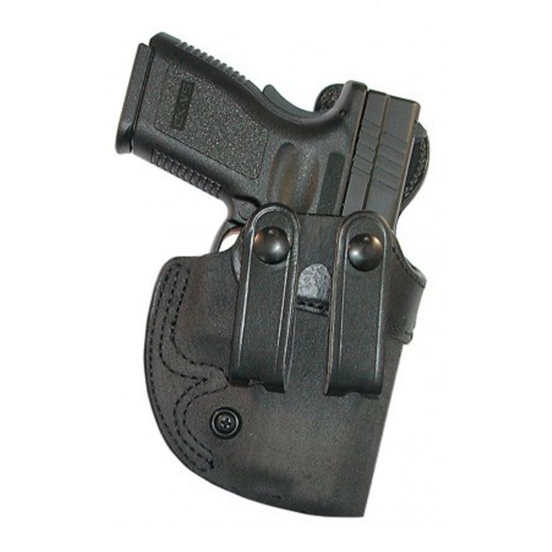 Funda interior IWB de cuero negro con dos correas de cinturón - Vista 5