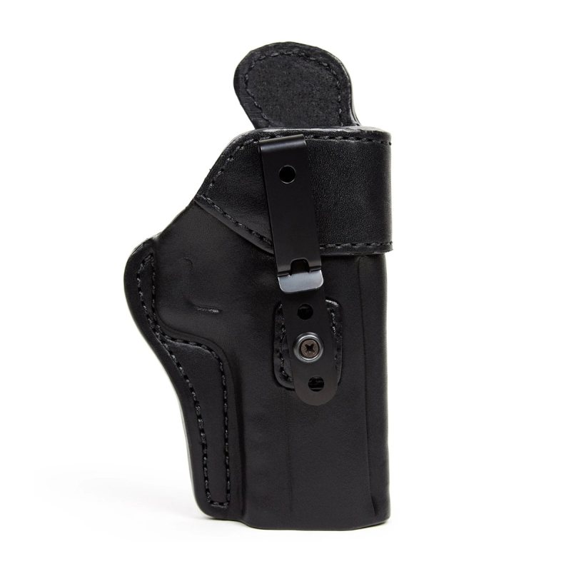 Funda interior IWB de cuero negro con clip metálico - Vista 1