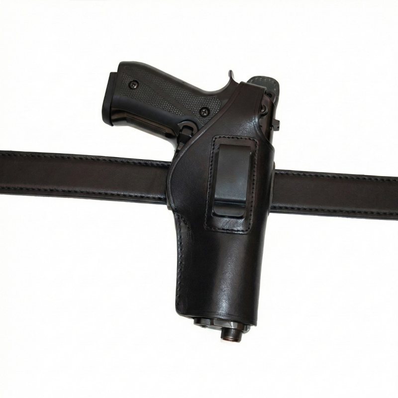 Funda híbrida de cuero negro con clip para porte IWB u OWB - Vista 6
