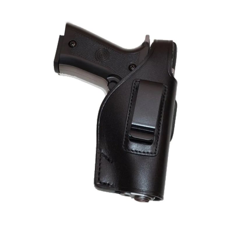 Funda de cinturón de cuero negro para porte IWB u OWB con cierre de pulgar - Vista 5