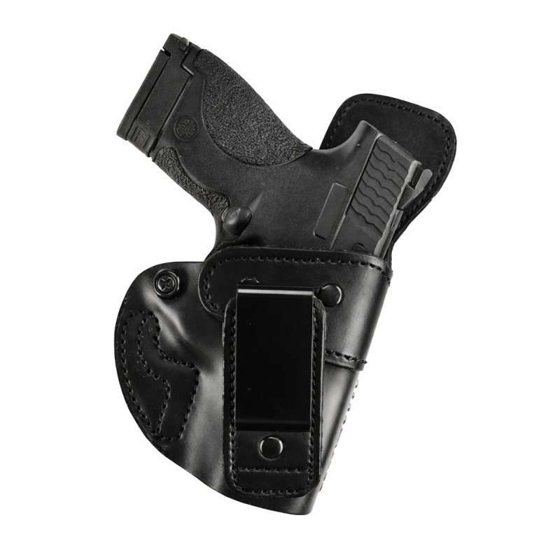 Funda de caza interior IWB de cuero negro apta para camisa por dentro - Vista 2