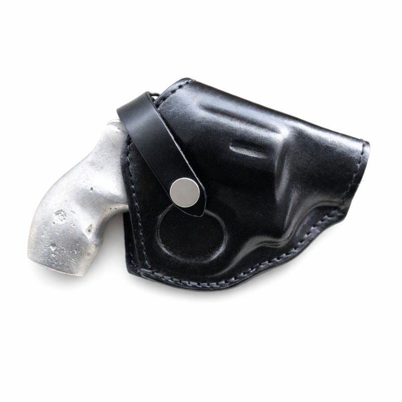 Funda exterior OWB de cuero negro con correa de retención - Vista 7