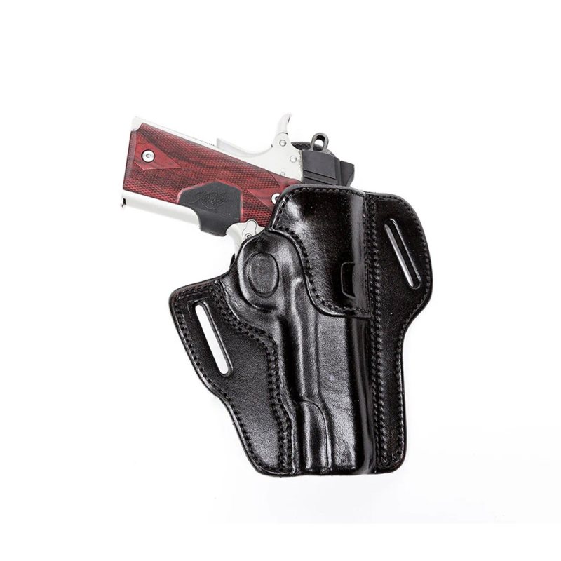 Funda exterior OWB de cuero negro tipo pancake - Vista 3