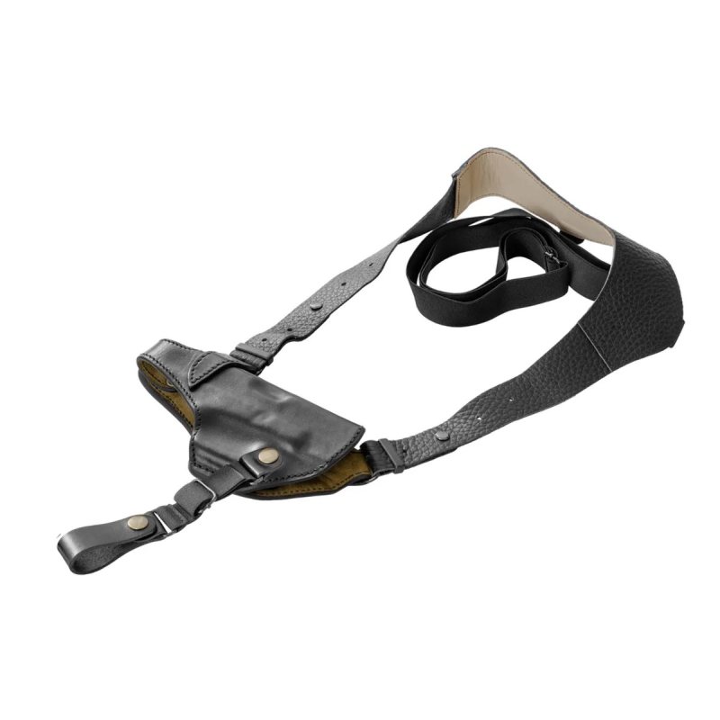 Funda de hombro y exterior OWB de cuero negro para Glock - Vista 9