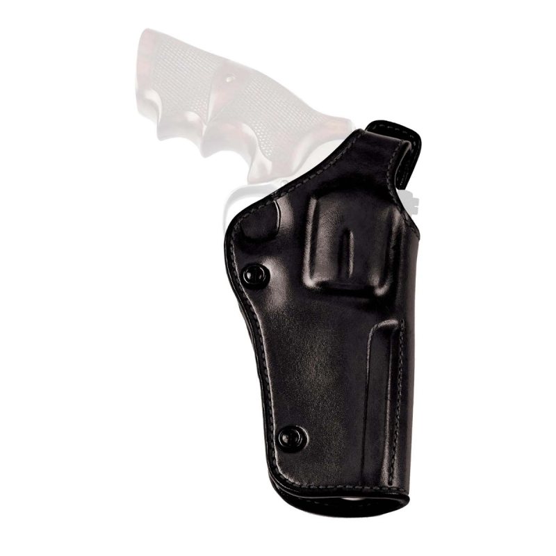 Funda de cinturón de cuero negro de lado dominante o porte cruzado con cierre de pulgar - Vista 10