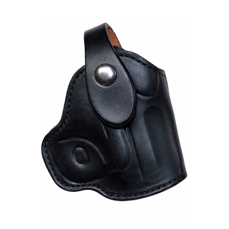 Funda de cuero negro con cierre de pulgar - Vista 3