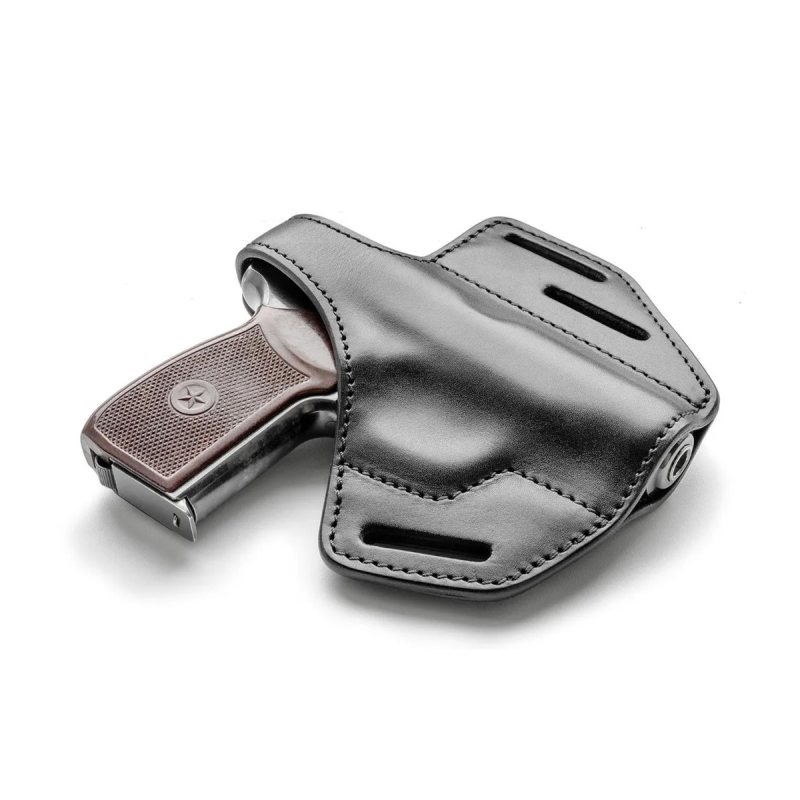 Funda exterior OWB de cuero negro de 3 capas para Makarov - Vista 5