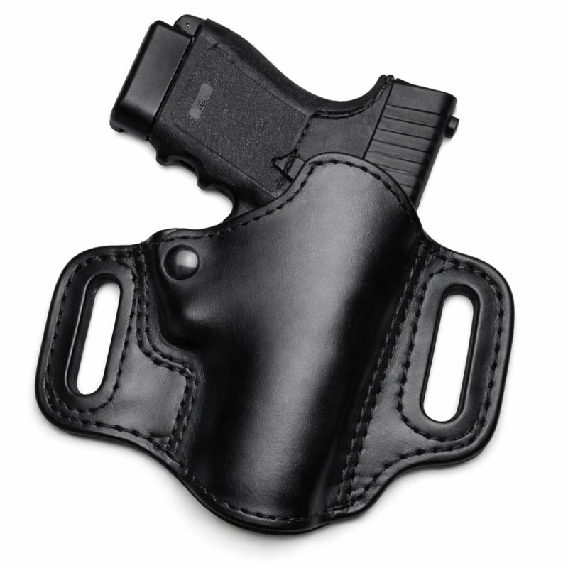 Funda exterior OWB de cuero negro de porte alto - Vista 2